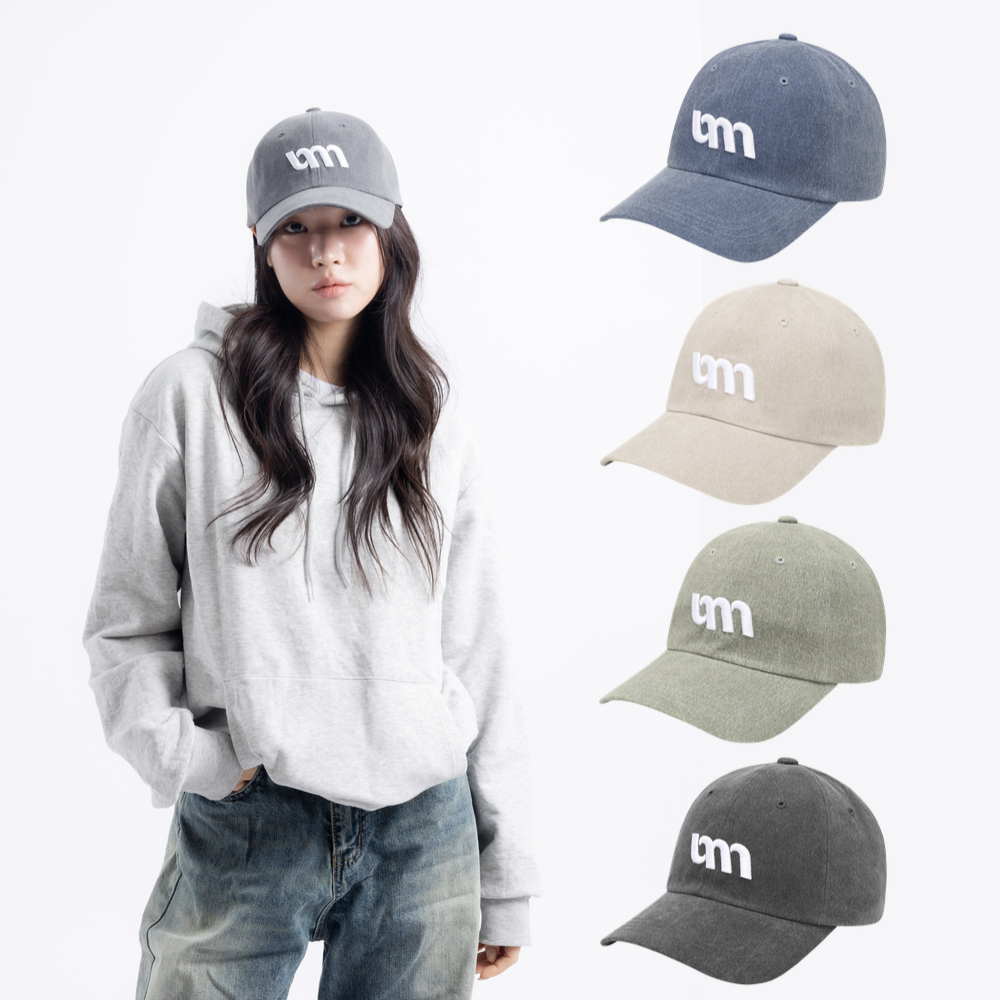 유미비 피그먼트 워싱 야구모자 대두모자 빅사이즈 깊은 여성 남성 볼캡