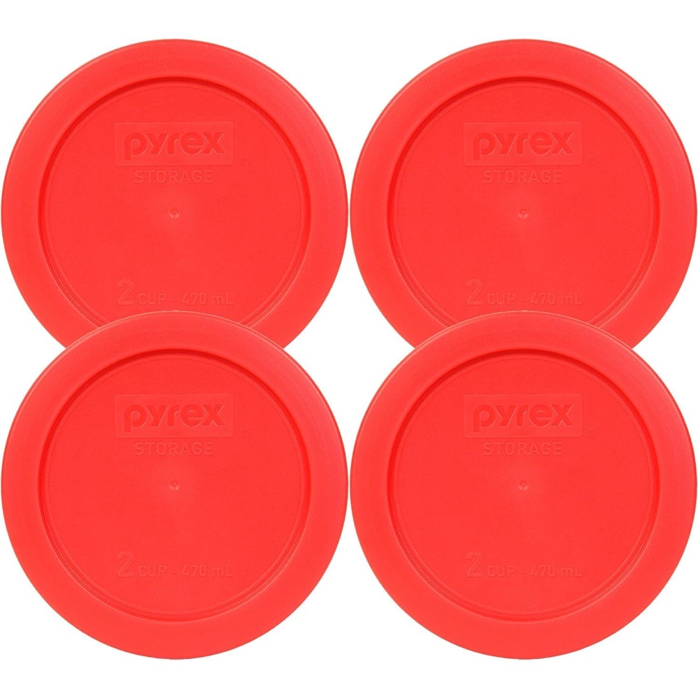 Pyrex 파이렉스 7200-PC 원형 식품 보관용기 교체용 뚜껑 4종 - 상품 이미지