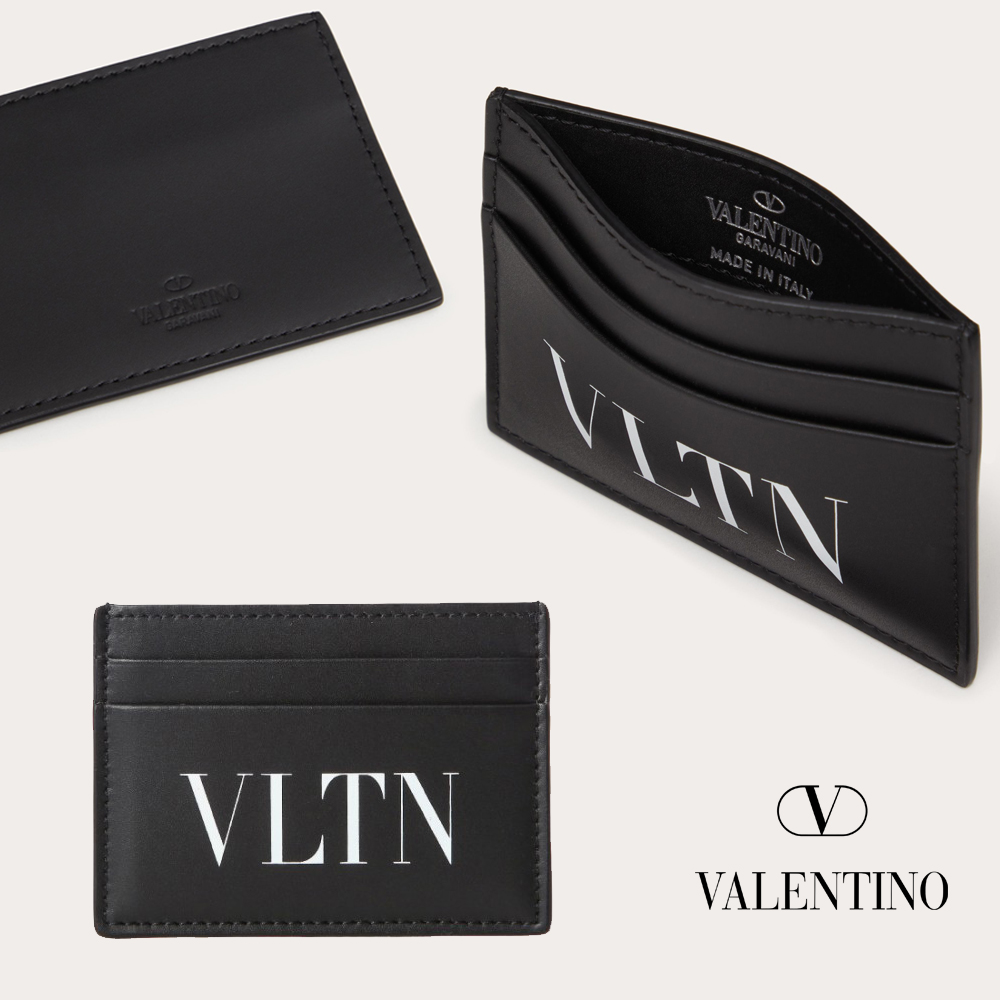 발렌티노 카드지갑 브이 로고 시그니처 VLTN 락스터드 남성 여성 지퍼 명함