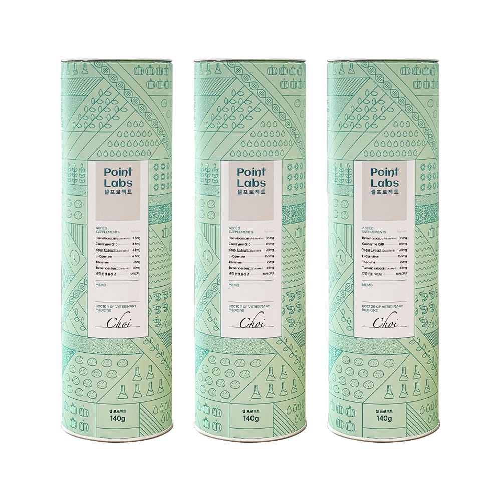 포인트랩스 셀 프로젝트 강아지영양제 고양이영양제 140g, 3개