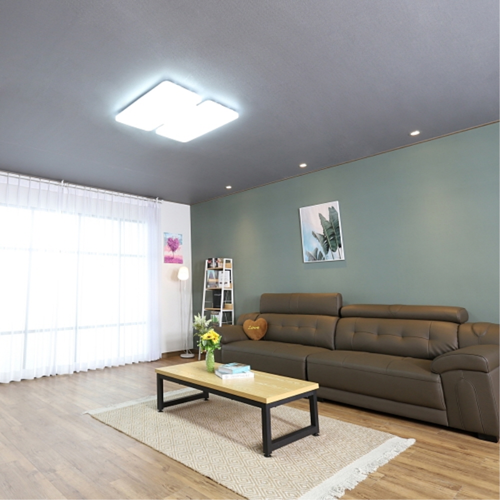 LED PREMIUM 거실등 4등 100W 주광색 플리커프리 전등 조명 메가맨 - 상세 이미지 5