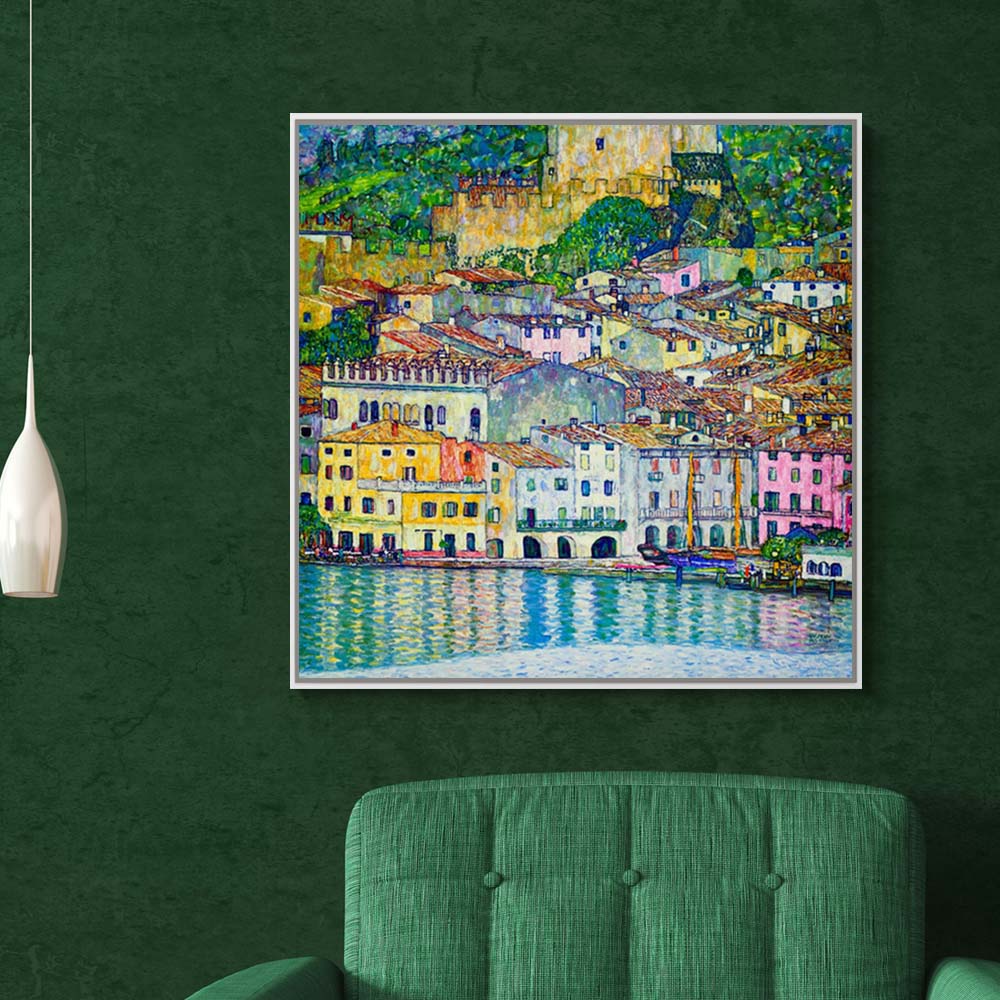 구스타프 클림트 가르다호숫가 말체시네 70 x 70cm 명화 풍경화 그림 거실 인테리어 액자 - 상세 이미지 3