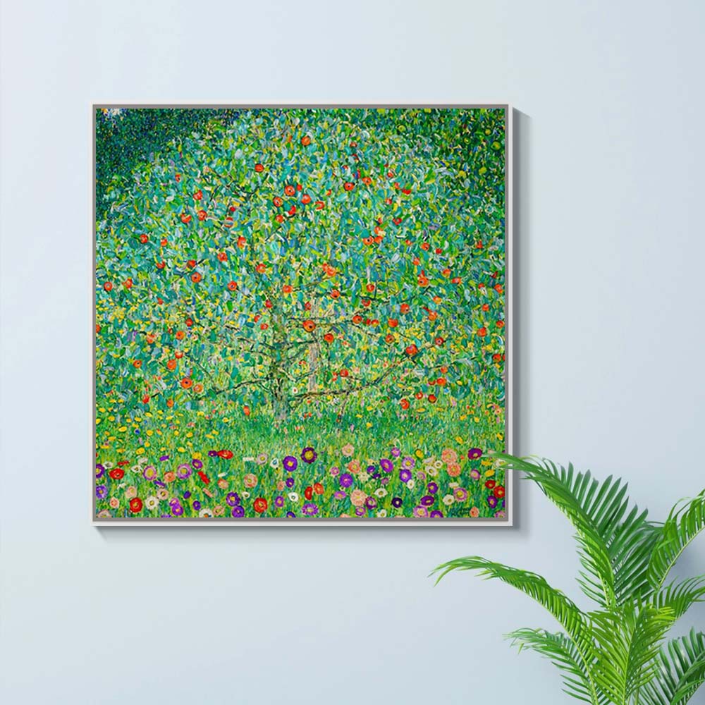구스타프 클림트 사과나무 70 x 70cm 명화 사과 풍수 그림 거실 인테리어 액자 - 상세 이미지 3
