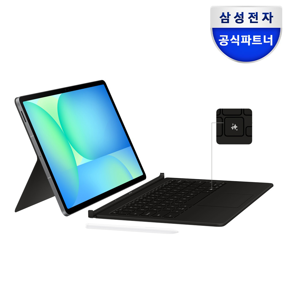 삼성 정품 AI 터치패드 키보드 북커버 케이스 블랙, 갤럭시 탭 S10 FE 플러스