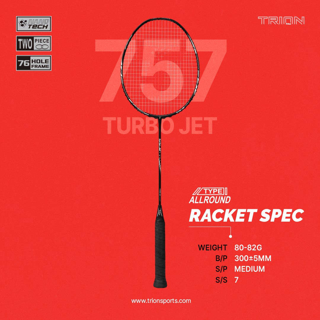 [4매듭]트라이온 터보 젯 제트 TURBO JET 757 배드민턴 라켓 방과후 단체 입문자 초심 - 상세 이미지 2