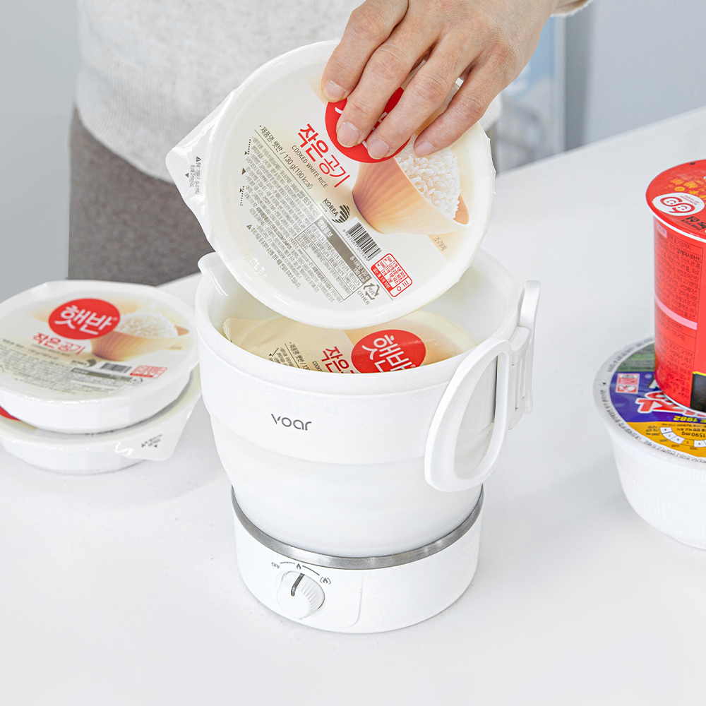 보아르 폴더블 휴대용 전기포트 여행용 햇반 접이식 커피 프리볼트 캠핑 분유포트