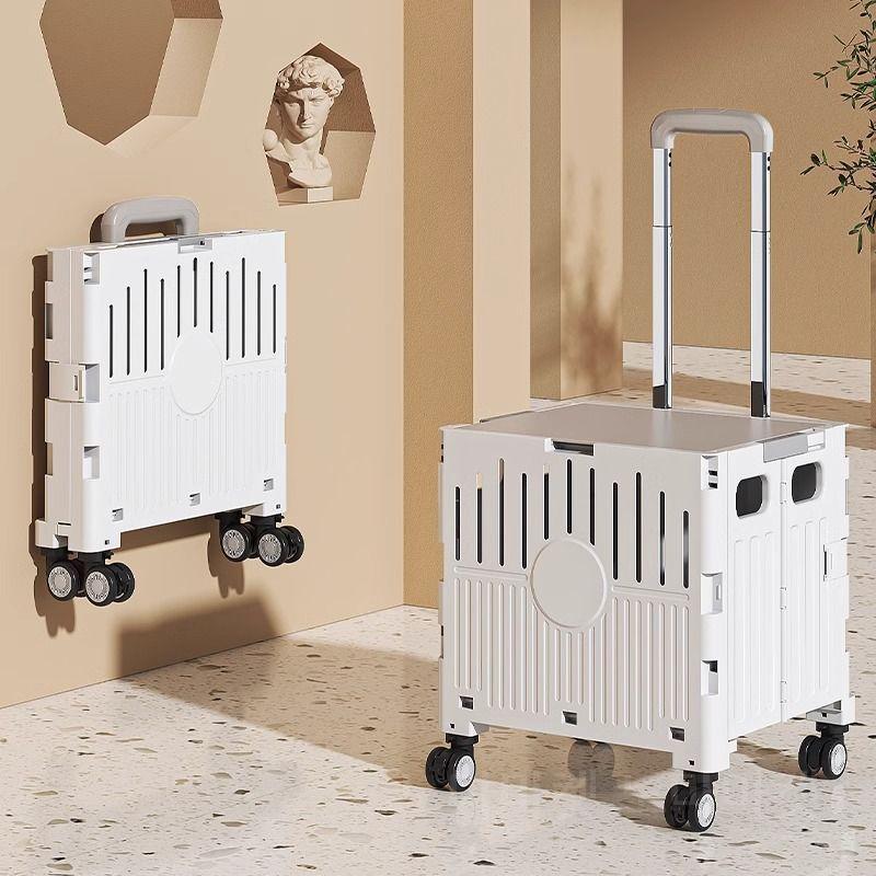 접이식 쇼핑 핸드카트 간편 손수레 마트 장바구니 (2륜) 그레이