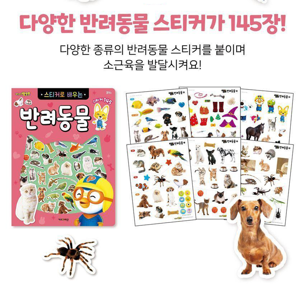뽀로로 장난감 스티커북 스티커로 배우는 반려동물 고양이 강아지 놀이 어린이집 스티커세트 이미지 7