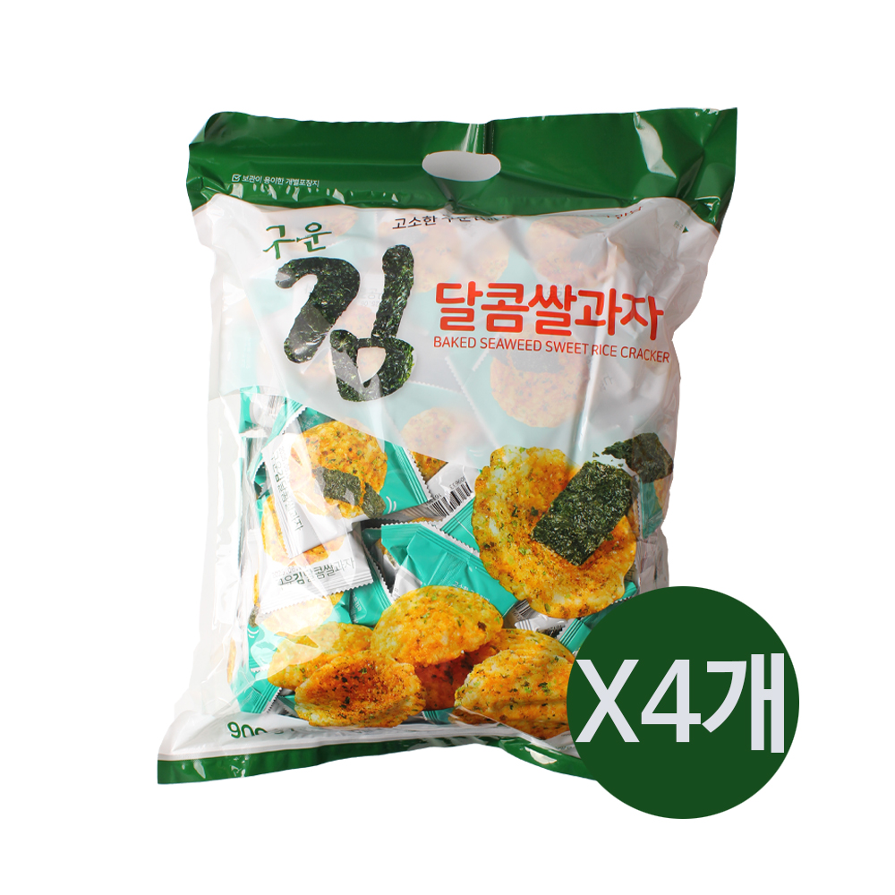 구운김 달콤 쌀과자 / 김맛 쌀과자 900g, 4개 - 메인 이미지