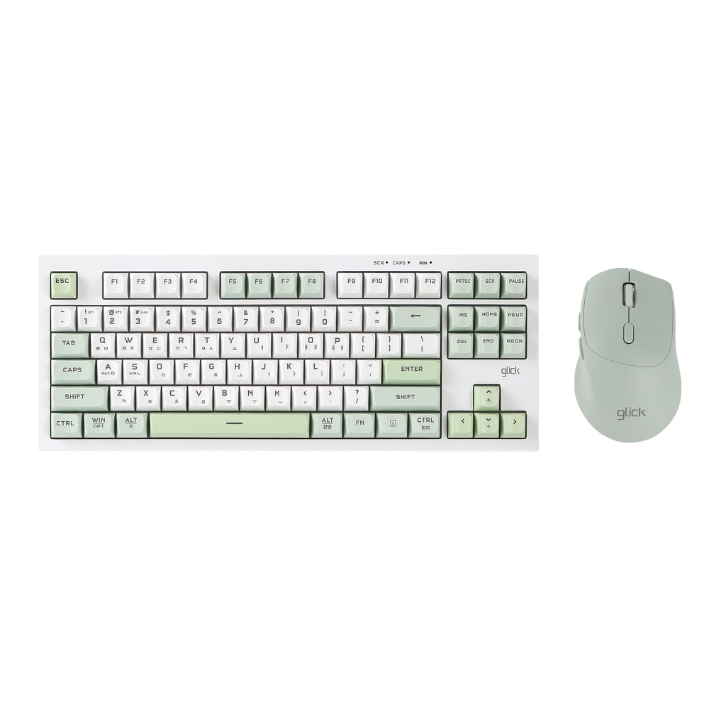 지클릭커 오피스프로 WMK50 사일런스 M 무소음 무선 블루투스 87 키보드 마우스 세트 navyBlue - 상세 이미지 3