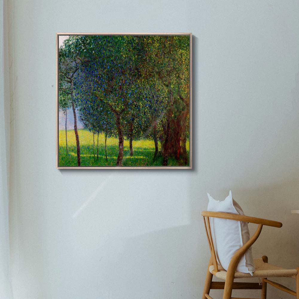 구스타프 클림트 유실수(과일나무) 70 x 70cm 명화 그림 거실 벽 인테리어 액자 - 상세 이미지 3