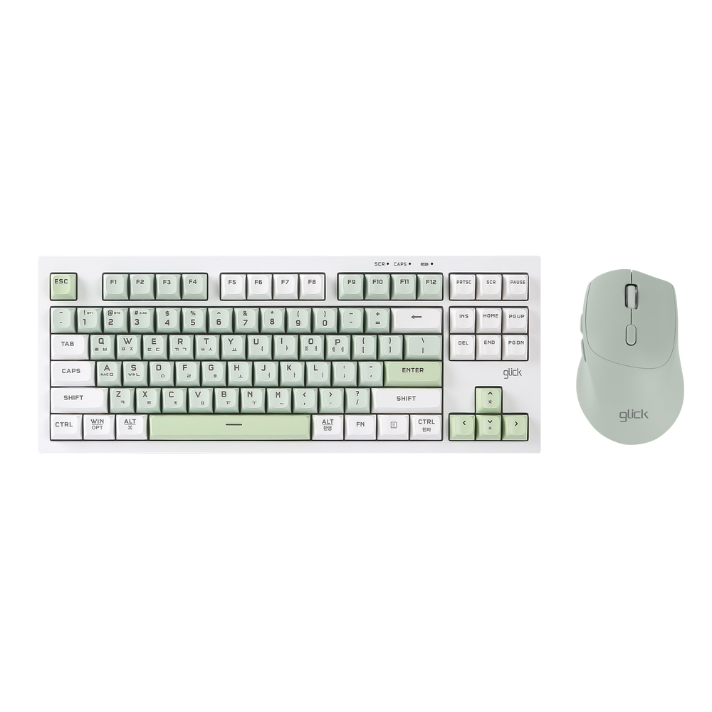지클릭커 오피스프로 WMK50 사일런스 M 무소음 무선 블루투스 87 키보드 마우스 세트 navyBlue - 상세 이미지 4