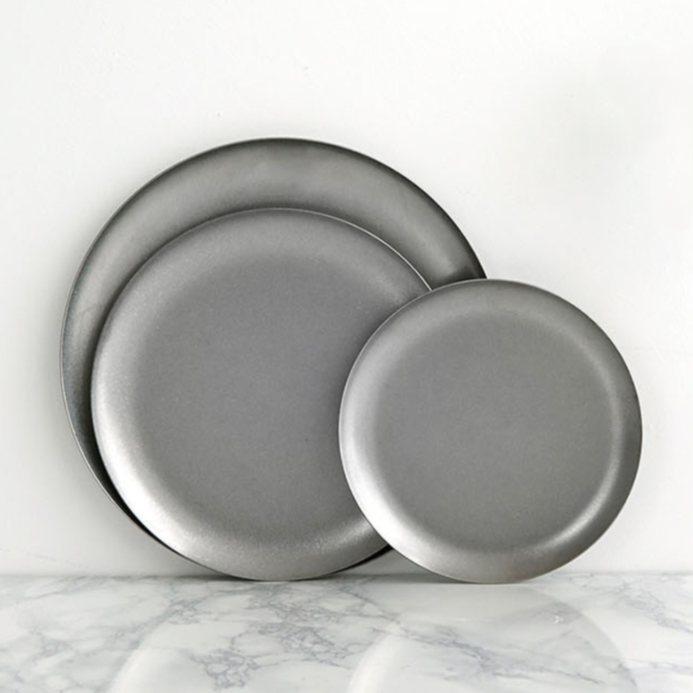 스텐 빈티지 37종 플레이팅 앞접시 디저트 손잡이 원형접시 16cm