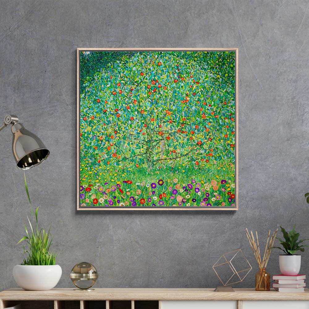 구스타프 클림트 사과나무 70 x 70cm 명화 사과 풍수 그림 거실 인테리어 액자 - 상세 이미지 4