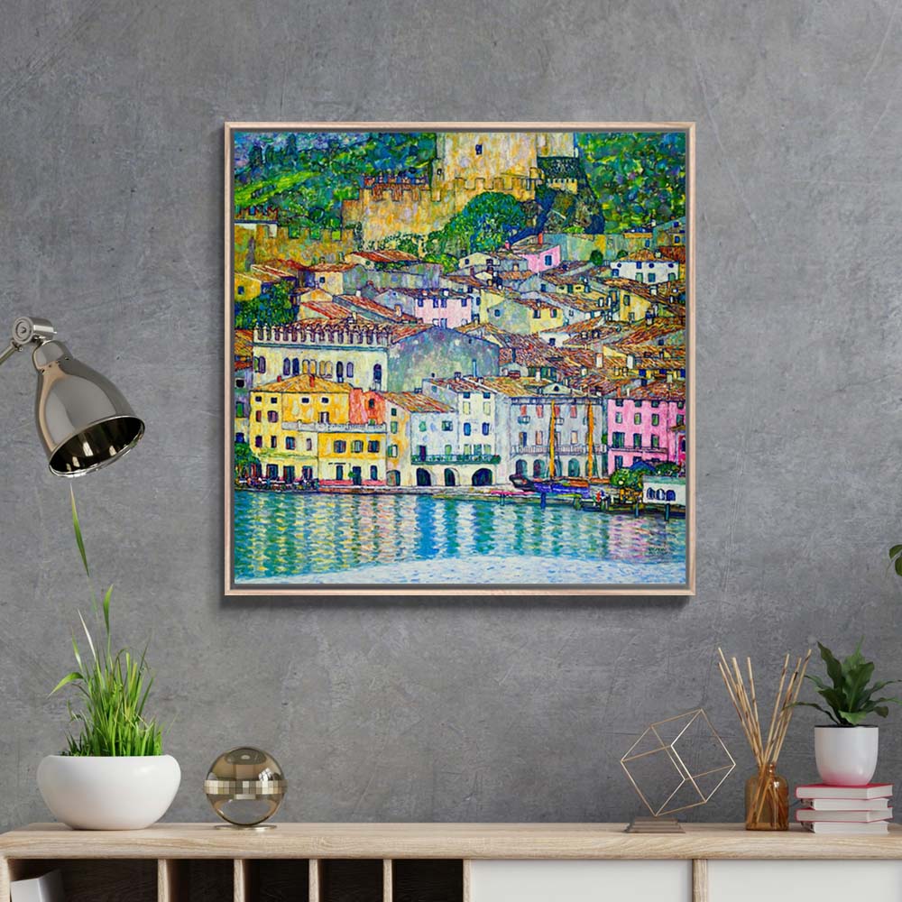 구스타프 클림트 가르다호숫가 말체시네 70 x 70cm 명화 풍경화 그림 거실 인테리어 액자 - 상세 이미지 4