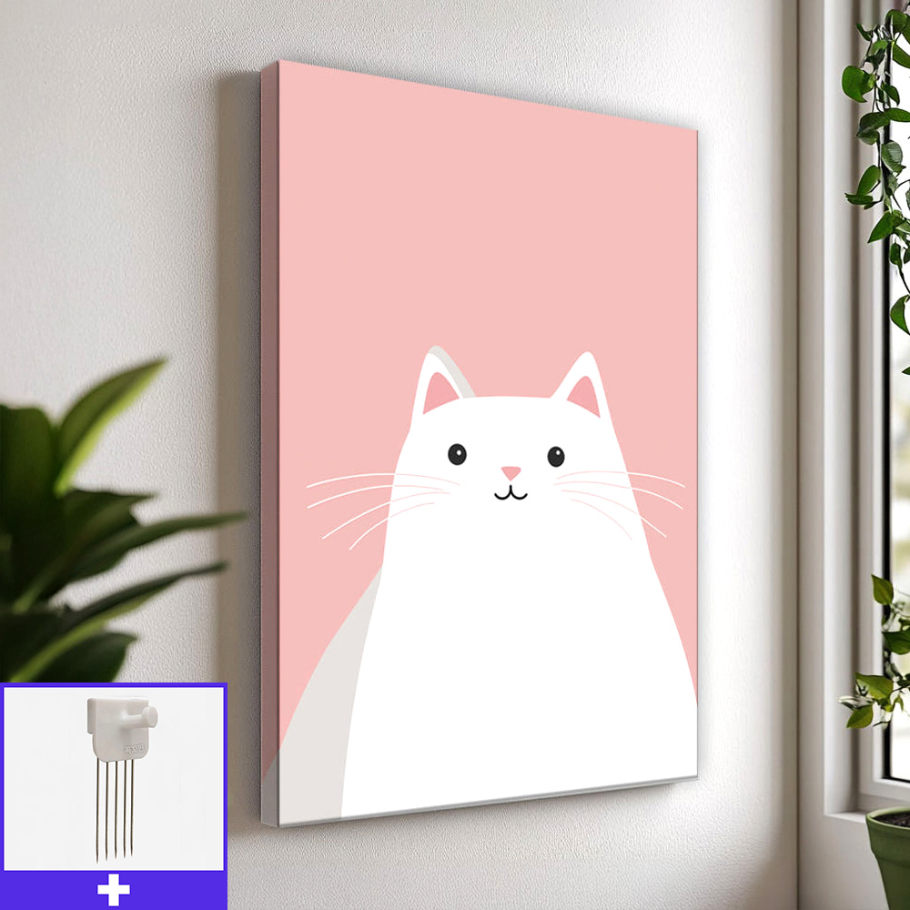 미소냥 A1 캔버스액자 고양이그림 - 메인 이미지