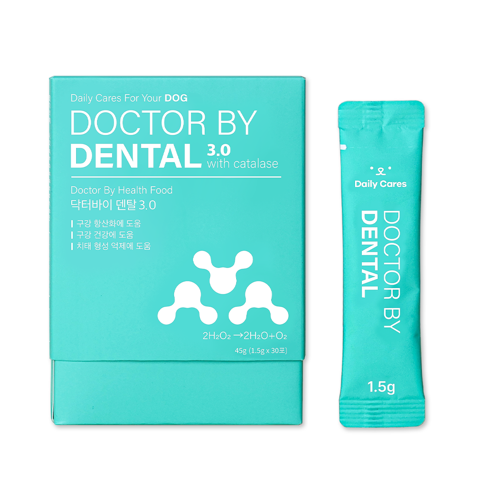닥터바이 덴탈 강아지 구강영양제 치석 입냄새 파우더 30포, 1개