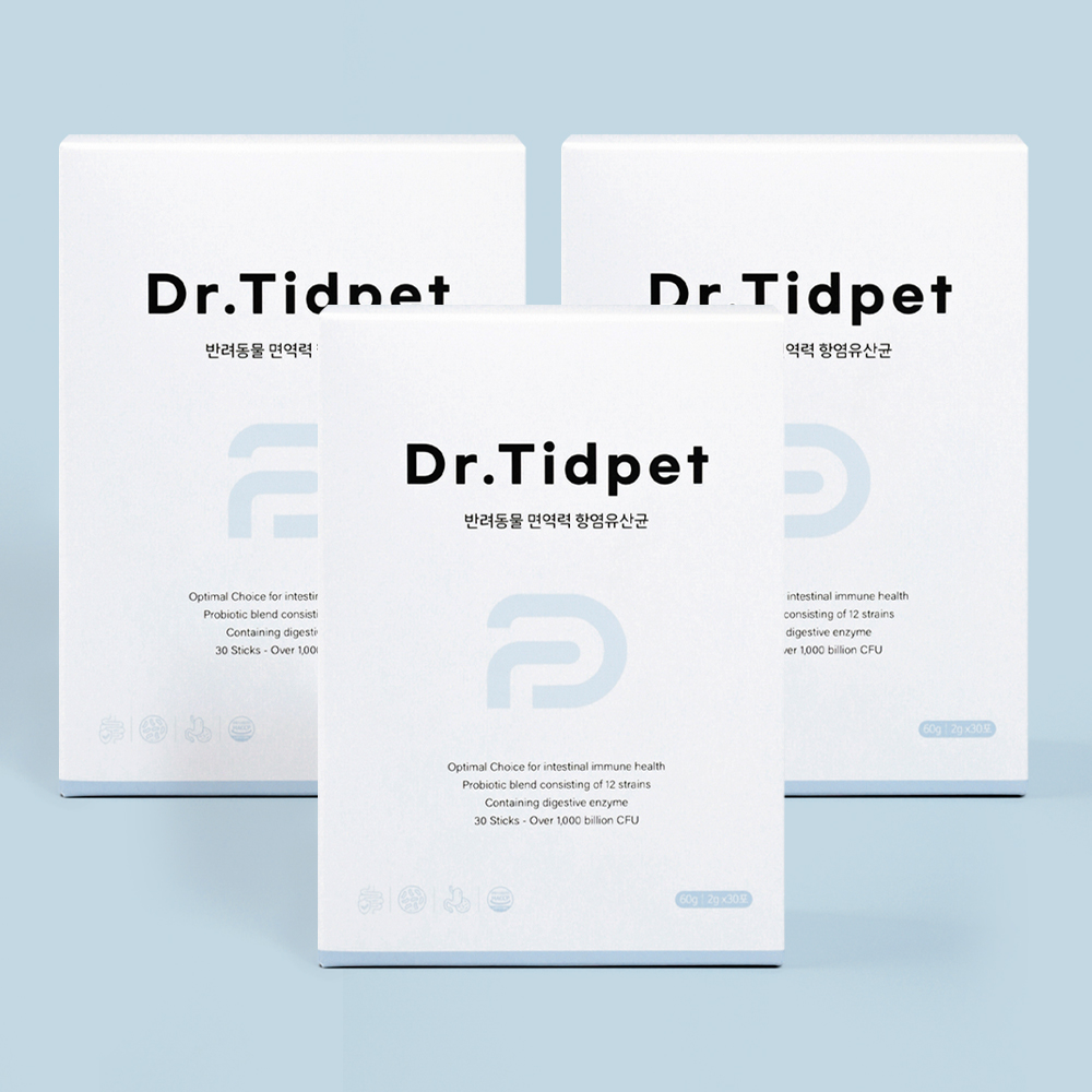 [냉장배송] 닥터티드펫 강아지 유산균 면역력 1조 CFU 변비 설사 30포, 3개