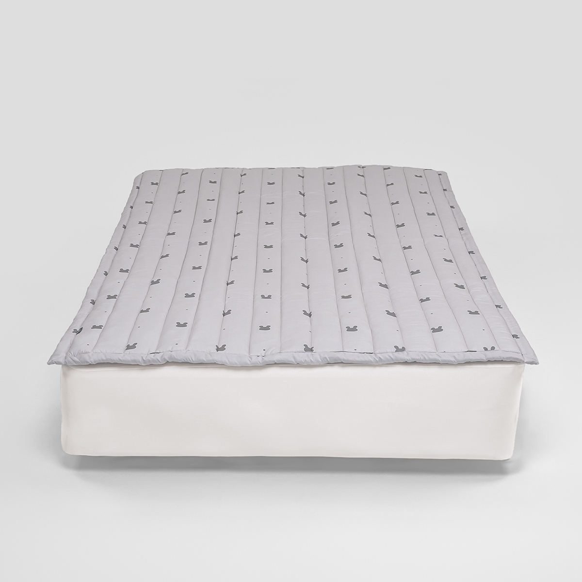 마이하우스 알러지케어 진드기차단 누빔 침대 패드 래빗도트 (그레이), SS(슈퍼싱글)