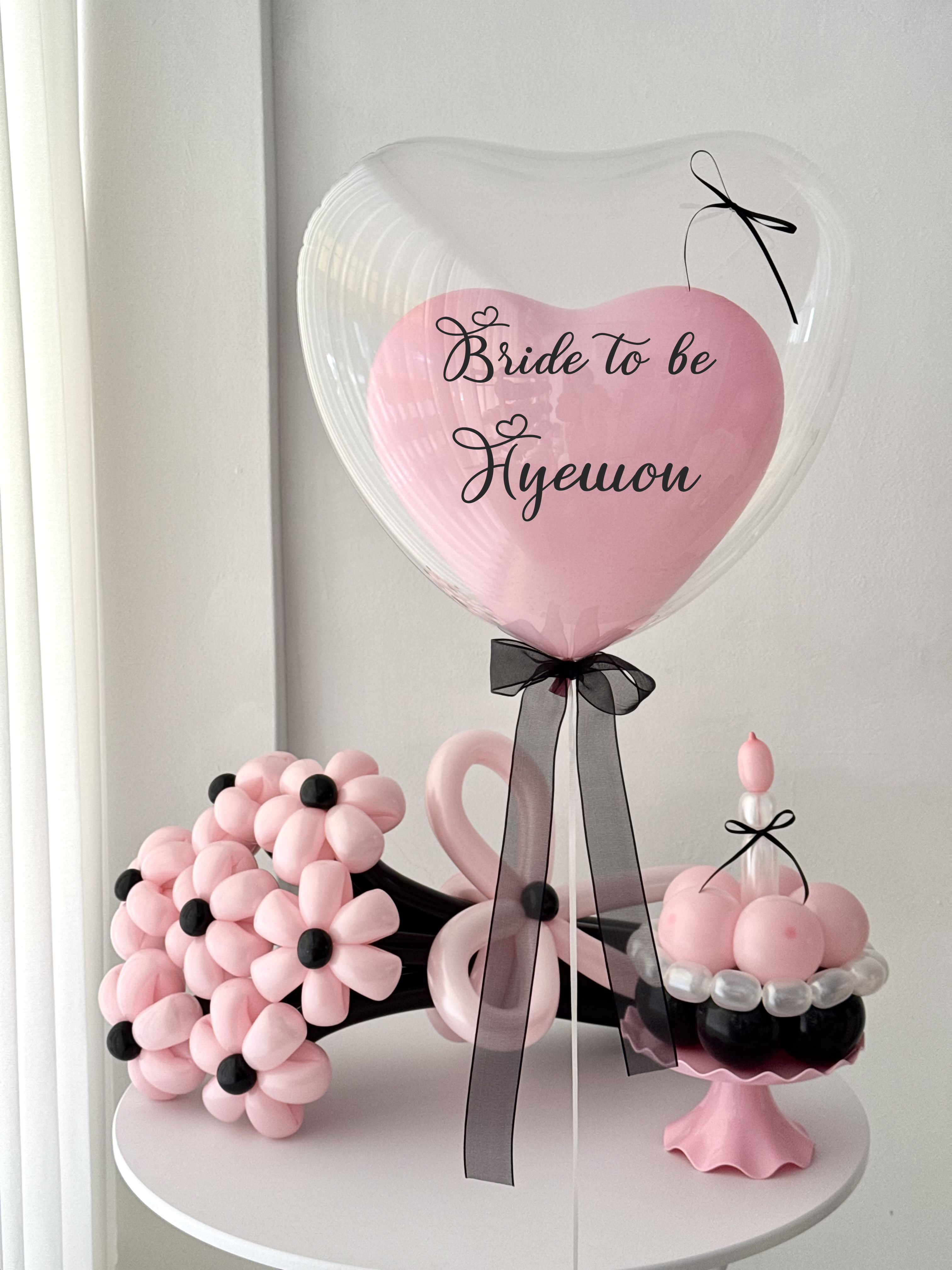 [헬륨완제품] 결혼식 화동풍선 웨딩 촬영 소품 강아지 곰돌이 신부 인천 픽업 프로포즈