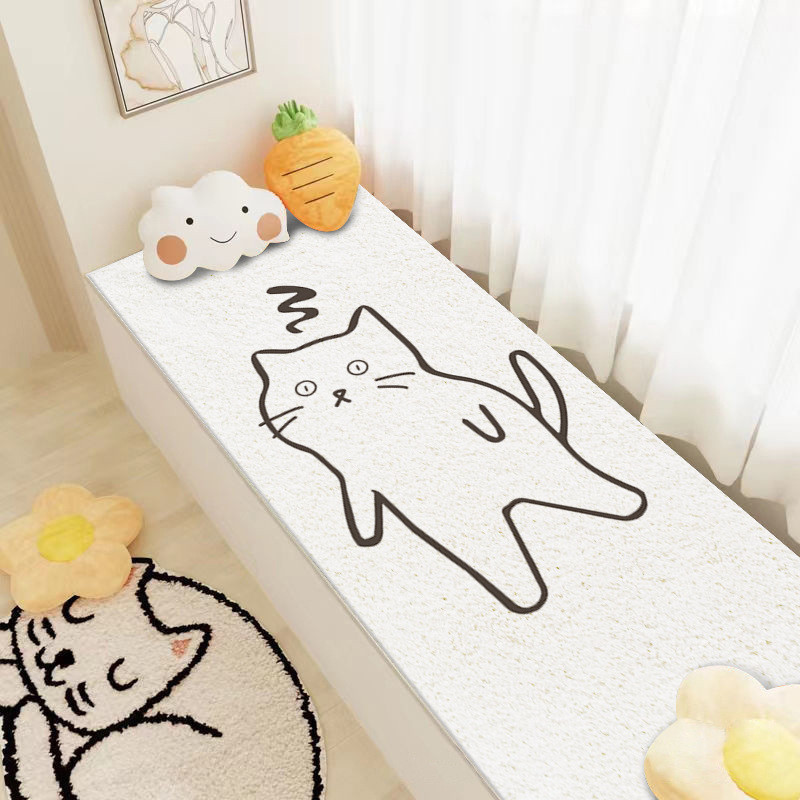 귀여운 고양이 초대형 특대형 러그 직사각형 동물 카펫 A 40x120cm 이미지 8