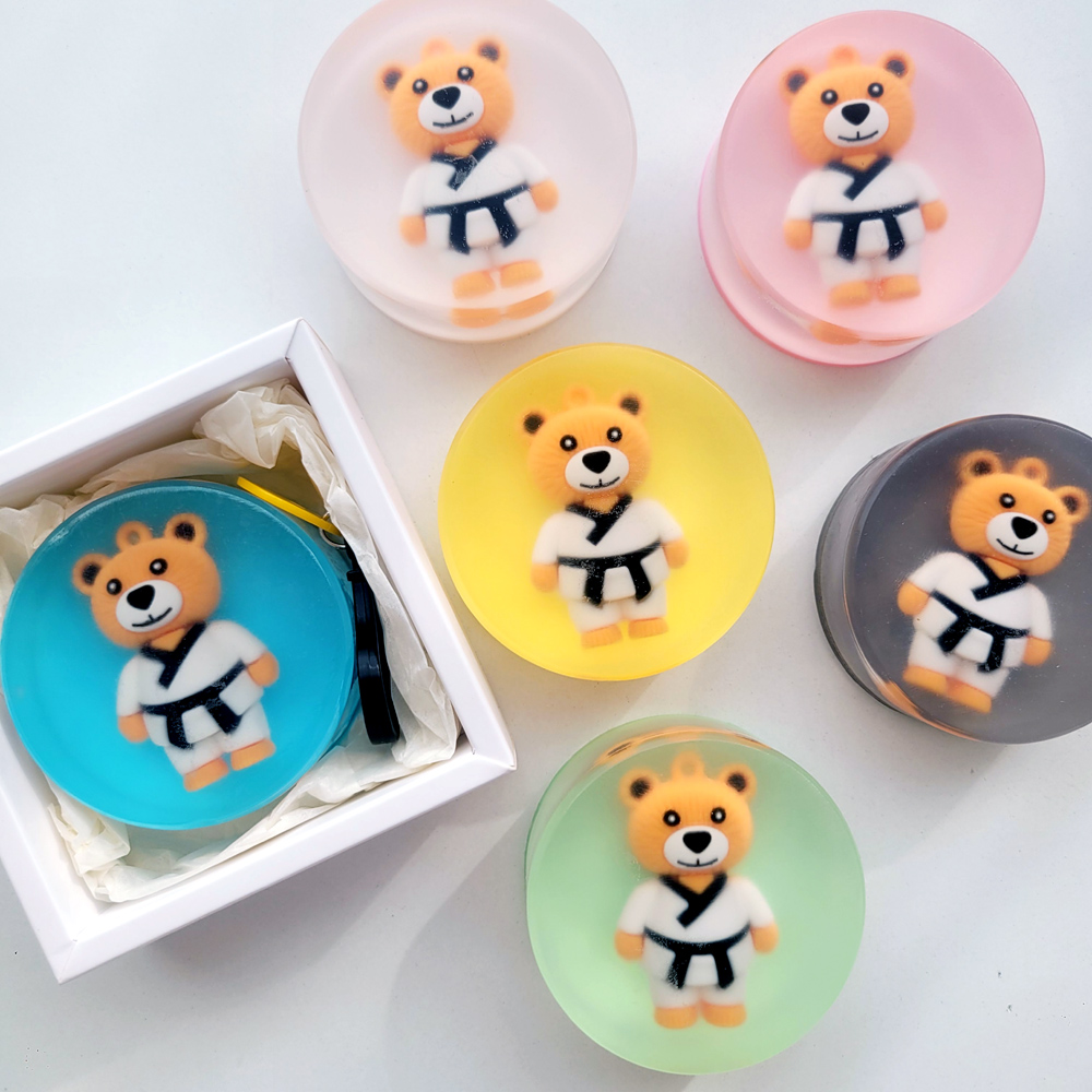 태권도 체육관 단체 답례품 생일 선물 도복 키링비누 - 상세 이미지 3