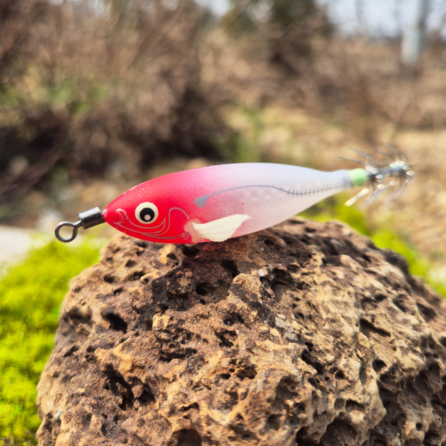 쿠미 레인저 미니 에기 무광 래틀 수평 55F 스몰 애기 쭈꾸미 갑오징어 레드헤드, 8cm