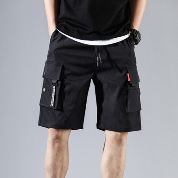 밴딩 반바지 포켓 카고 팬츠 5부 INSUM 57N 남성 허리밴딩 - 상품 이미지