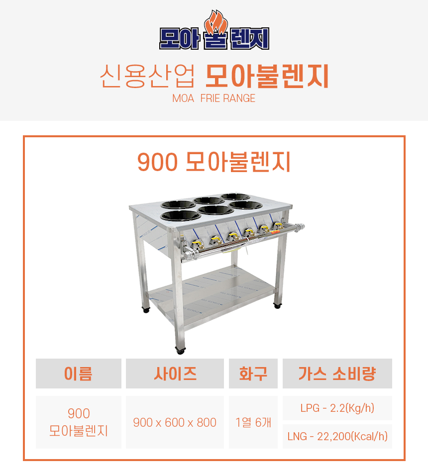 모아불렌지 업소용 뚝배기 간택기 식당 화구 900 LNG - 상세 이미지 2