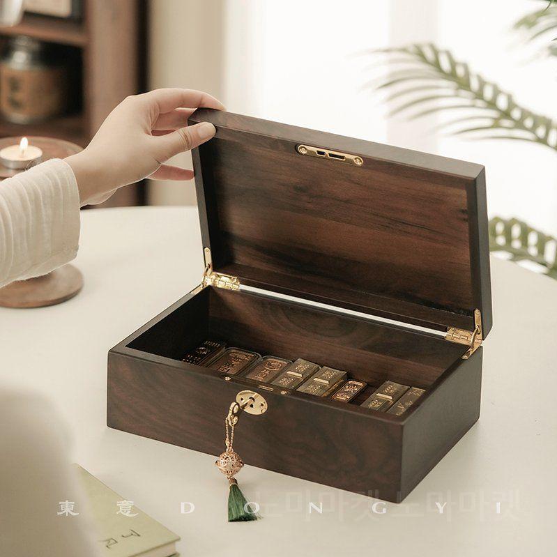 골드바 보관함 골드 금 은화 컬렉션 고급 케이스 다크브라운_파티션 4칸 - 상세 이미지 5