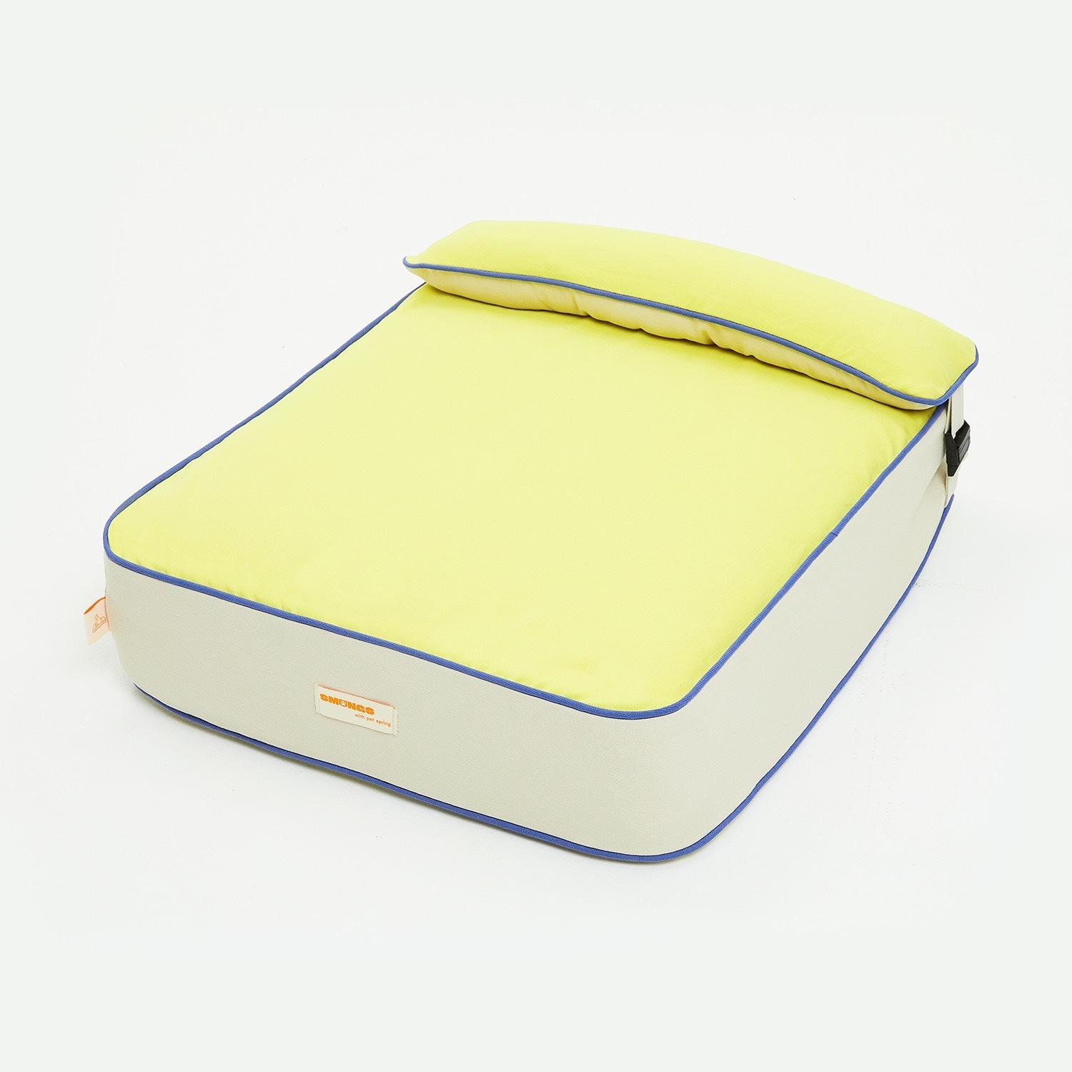 스멍스 강아지 스프링 디스크 침대 매트리스 옐로우