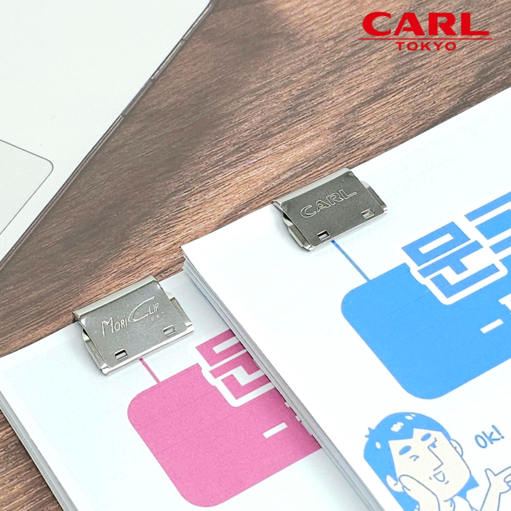 CARL 칼 모리클립 문서 서류 사무용 페이퍼 클립 사무용품 파일철 메탈 중형 18개입 - 상품 이미지