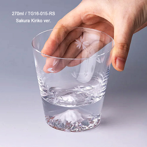 [타지마글라스 코리아] 일본 후지산 사쿠라키리코 위스키 사케잔 칵테일 하이볼 170ml