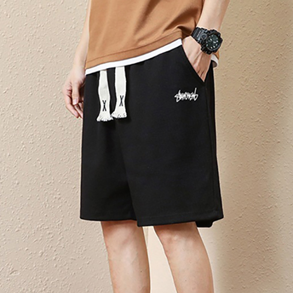 남성 3컬러 허리밴딩 트레이닝복 여름 면 반바지 팬츠 IS- PA 91 남자 하프 - 상품 이미지