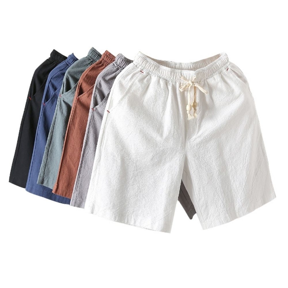 남자 반바지 여름 남자면 남성용 블랙 5부 잠옷 - 상품 이미지