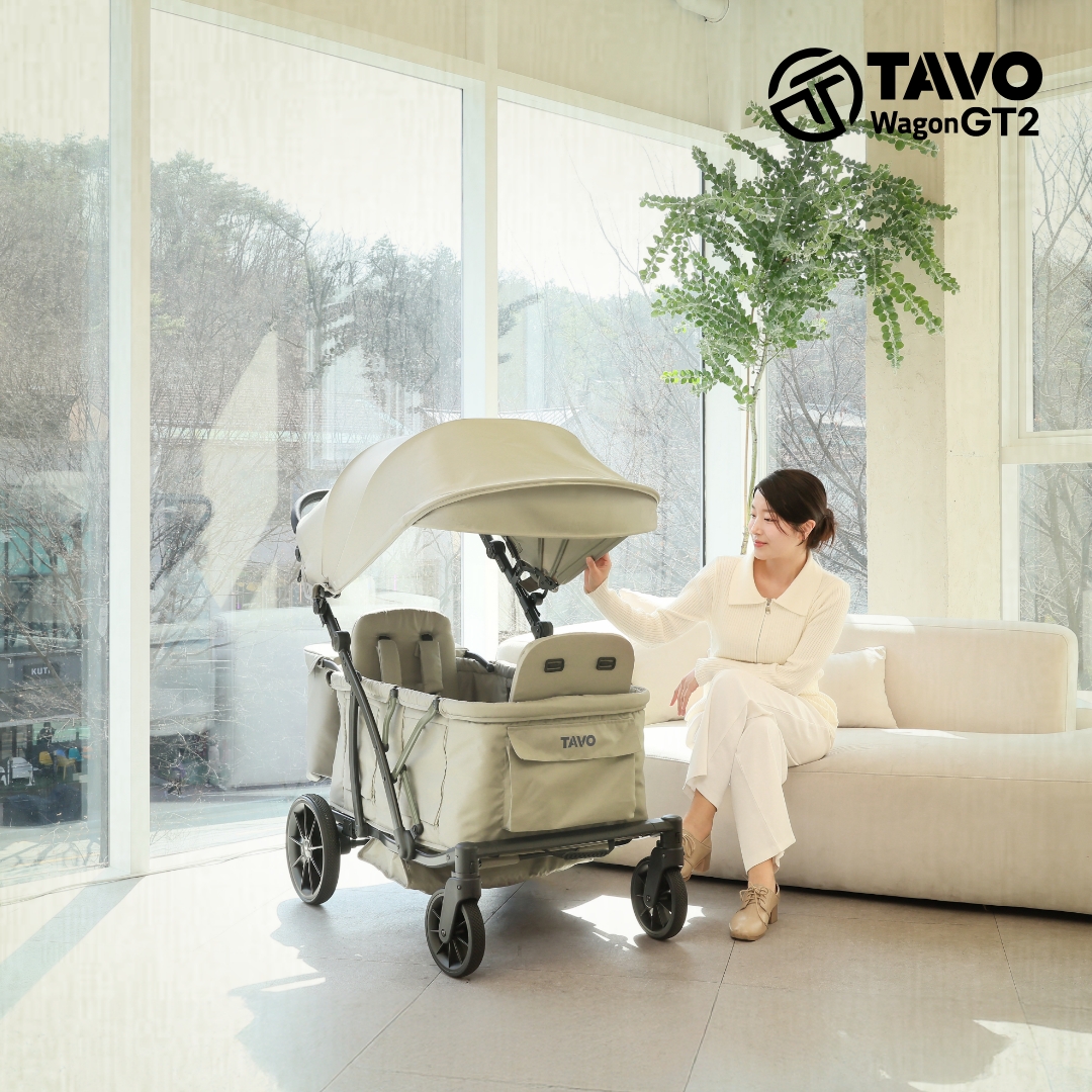 [누비앤타보] TAVO 웨건GT2 유모차형 디럭스급 등하원용 유아웨건 GT2 베이지+사은품세트