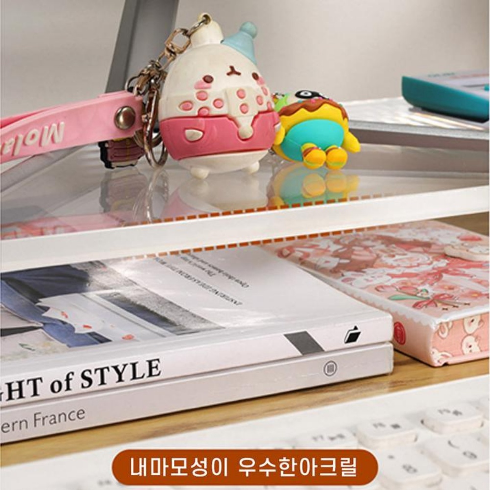 모니터받침대100mm 아크릴 받침 낮은 받침대 선반 이미지 7