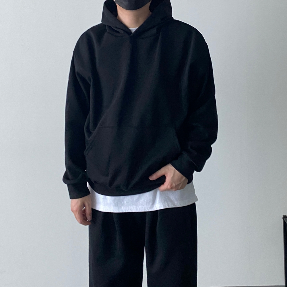 오버핏후드티 남자오버핏맨투맨 무지티 - 상세 이미지 5
