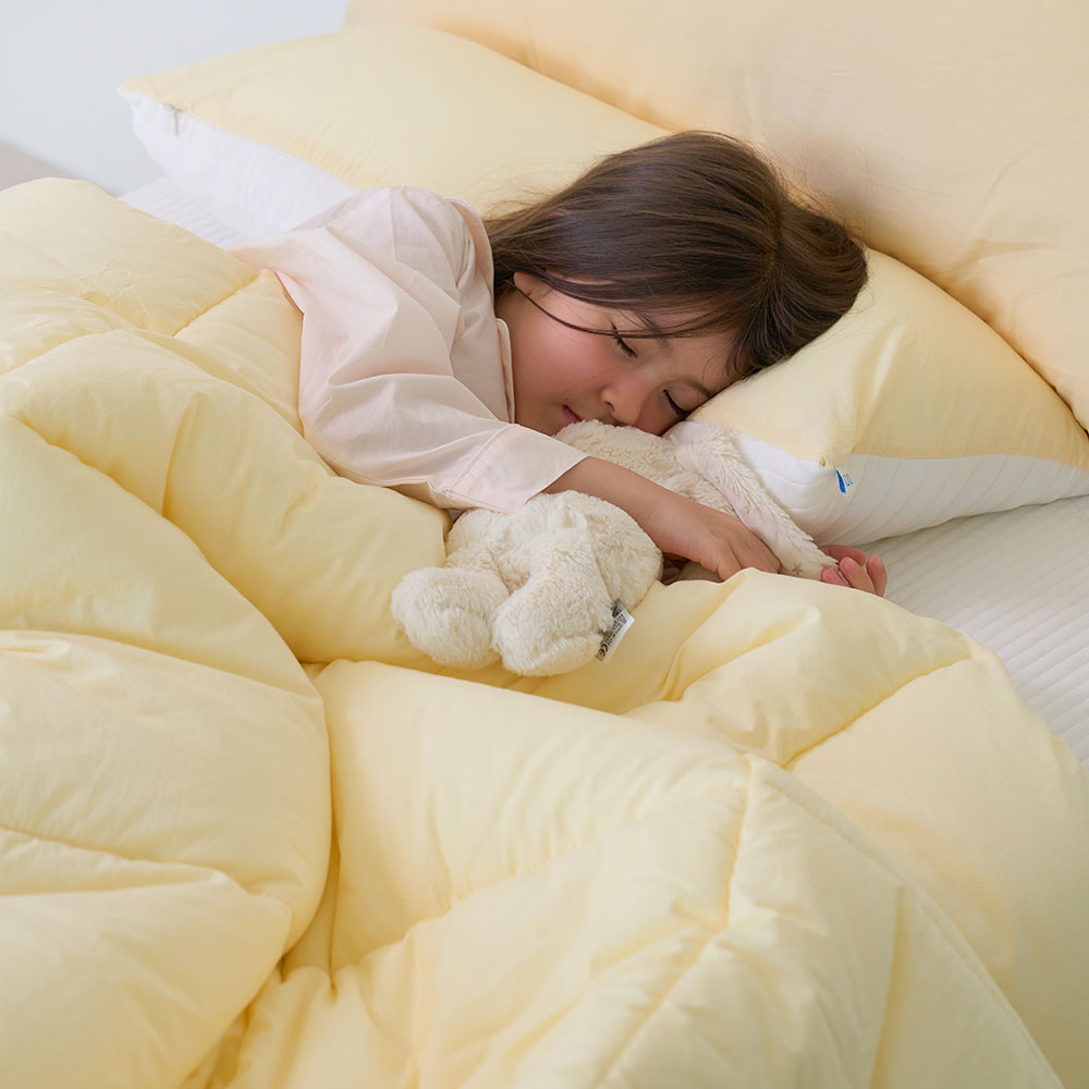 올포홈 비스킷 모달 차렵이불 솜이불 고밀도 양면 체온조절 키즈 유아 레몬 슈퍼싱글