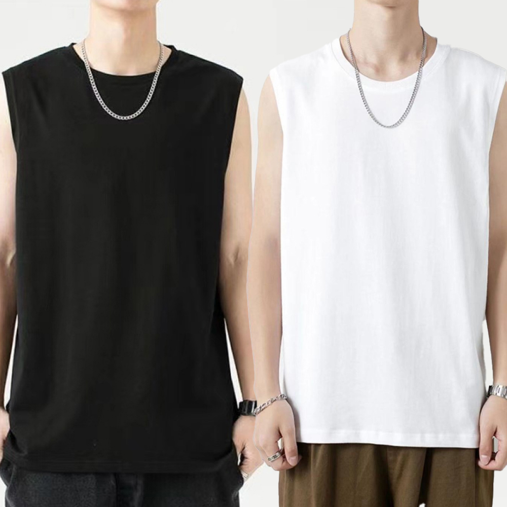 남자 여름 오버핏 민소매 나시티 20 수 면티 무지 이너티 런닝 티셔츠 흰색 남자나