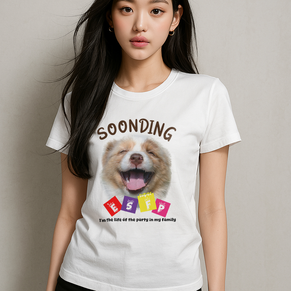 1+1 커스텀 강아지 티셔츠 고양이 프린팅 주문 제작 반려동물 반려견 반려묘 반팔 티 - 상세 이미지 2