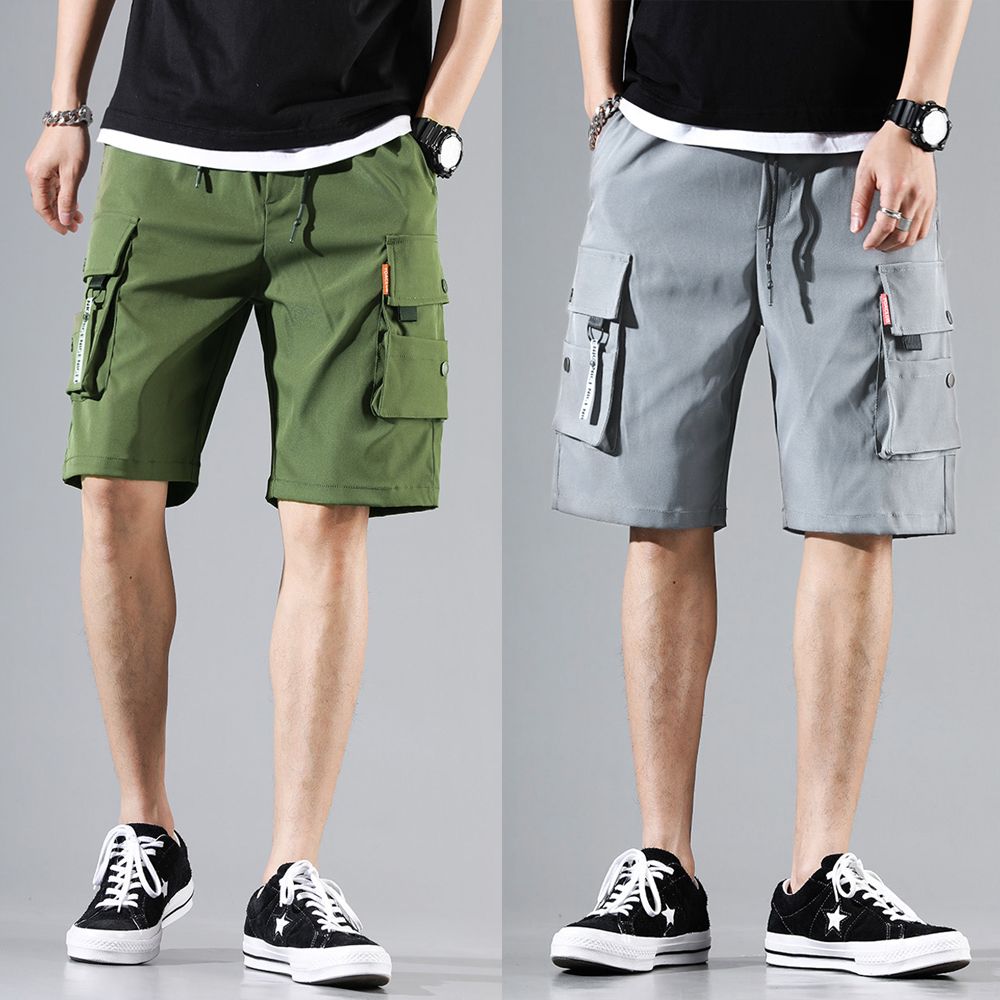 남성 밴딩 반바지 여름 캐주얼 밀리터리 카고 팬츠 아메 카지룩 밀리터리룩 건빵 전술 - 상품 이미지
