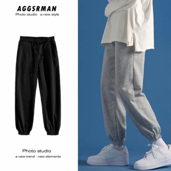 트레이닝 조거 팬츠 허리밴딩 긴바지 IS- PA 19 아웃도어 레저 골프 면바지 캐주얼 - 상품 이미지