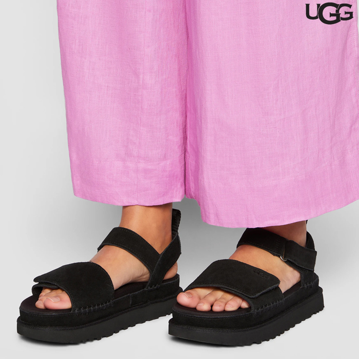 UGG 어그 여름 골든스타 플랫폼 샌들 블랙, 225-230mm