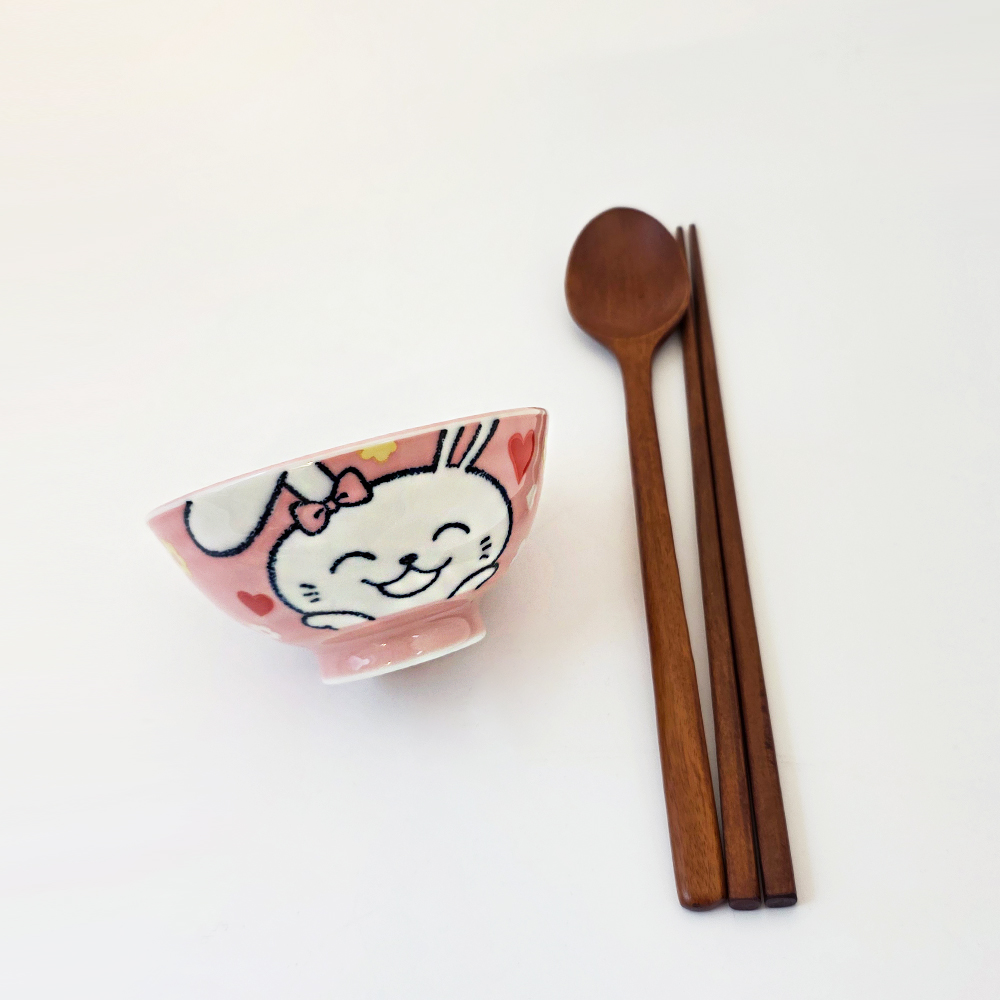 미노웨어 스마일 하트 토끼 도자기 공기 (일본수입) 이미지 7