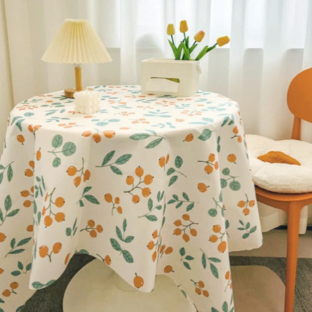 감성 과일패턴 식탁커버 원형 테이블커버 테이블천 책상보