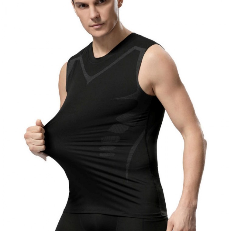 통기성 좋은 신축성 쿨링 남성 민소매 티셔츠 남자 여름티 시원한 런닝 헬스 이너웨어