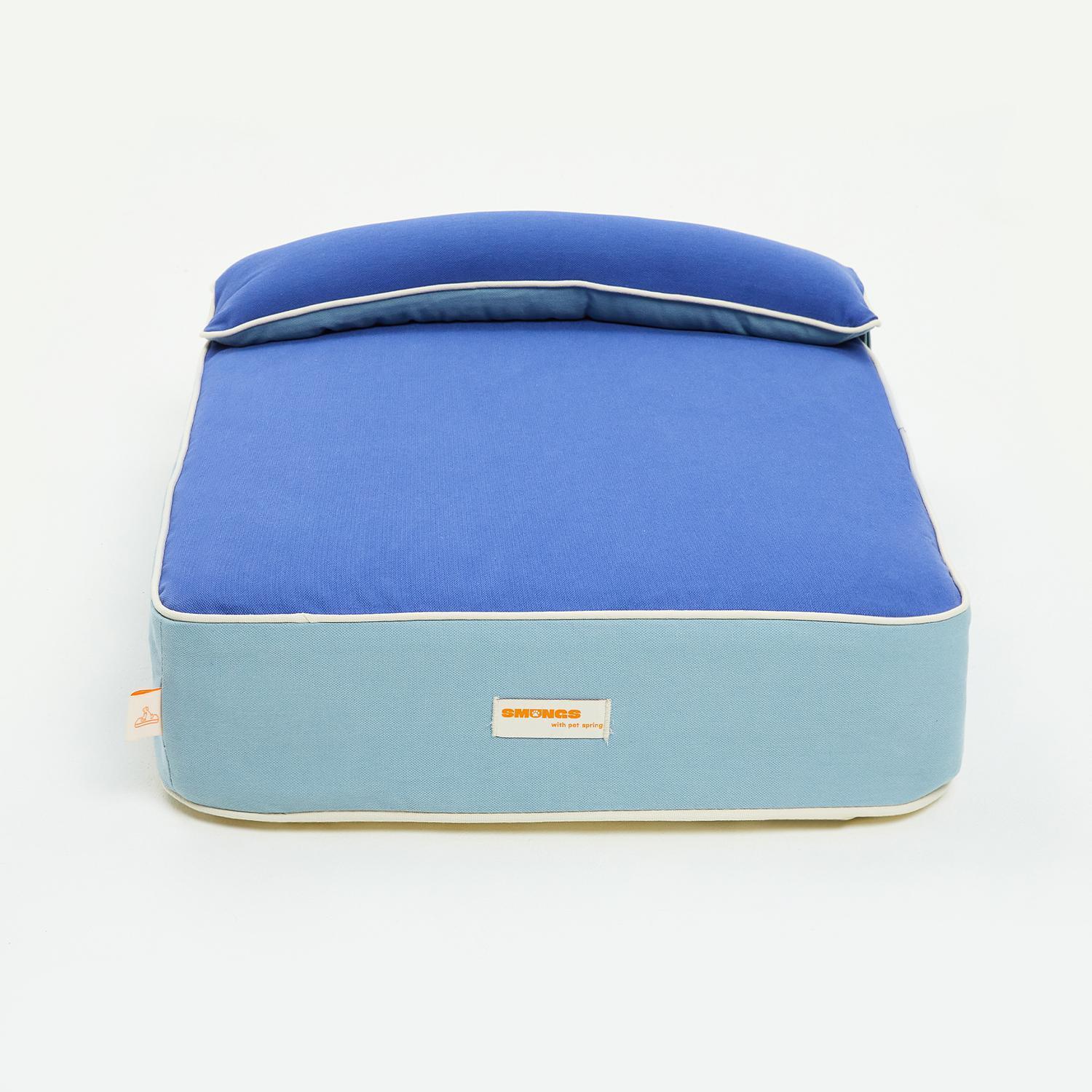 스멍스 강아지 스프링 디스크  침대 매트리스 블루