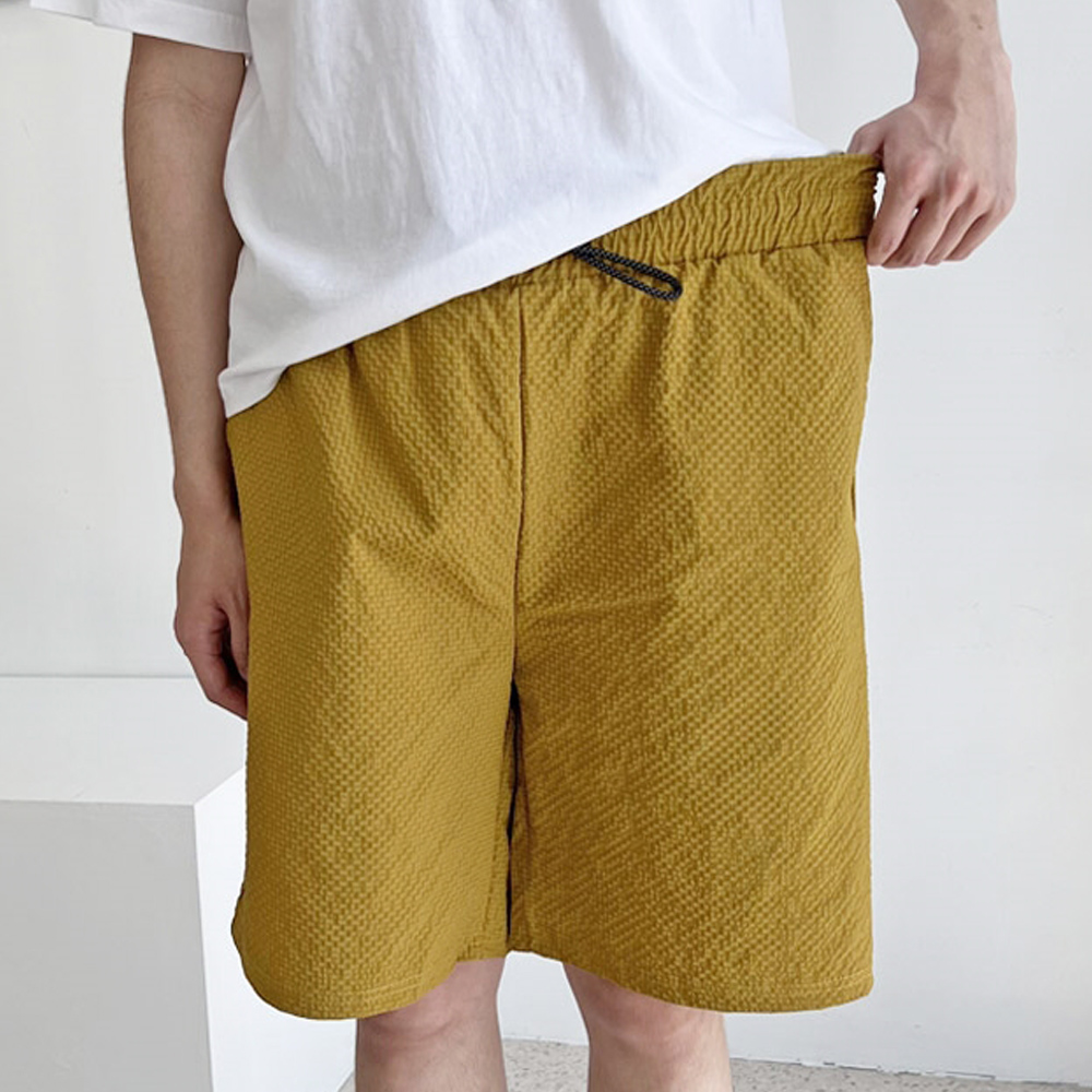 남자 시원한 촉감 여름 쿨 반바지 데일리 밴딩 팬츠 남성용 헬스 츄리닝 추리닝 남자3부 - 상품 이미지