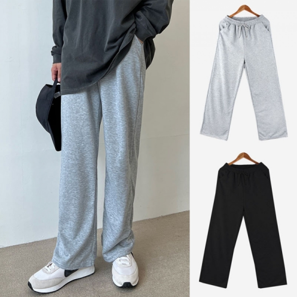 남자 츄리닝 면바지 데일리 편한 일자 와이드 조거 팬츠 트레이닝 운동복 - 상품 이미지